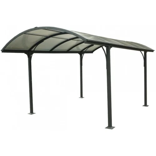 Carport 1 auto 14,62m² in aluminium en polycarbonaat 6mm ANTI-UV – Habrita